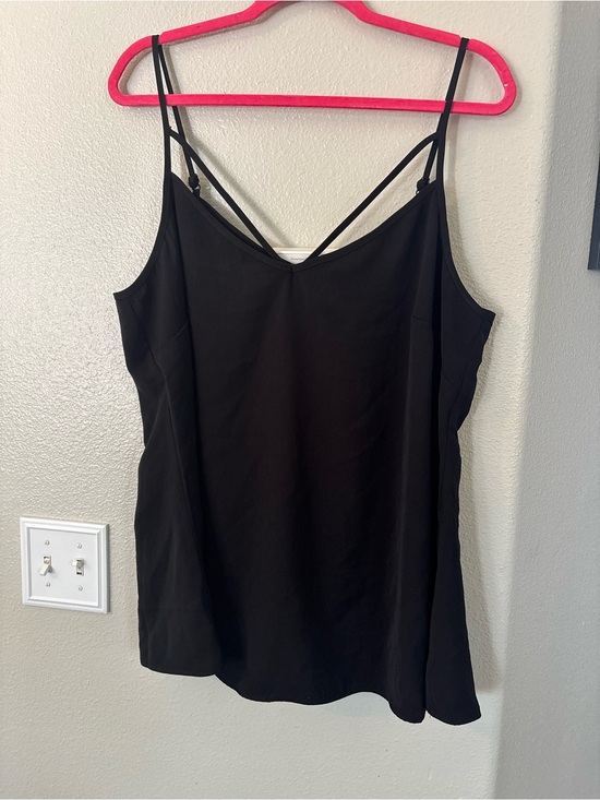 City Chic Tops - City Chic Black Strappy V-Neck Camisole Top NWT Plus Size 18 / M